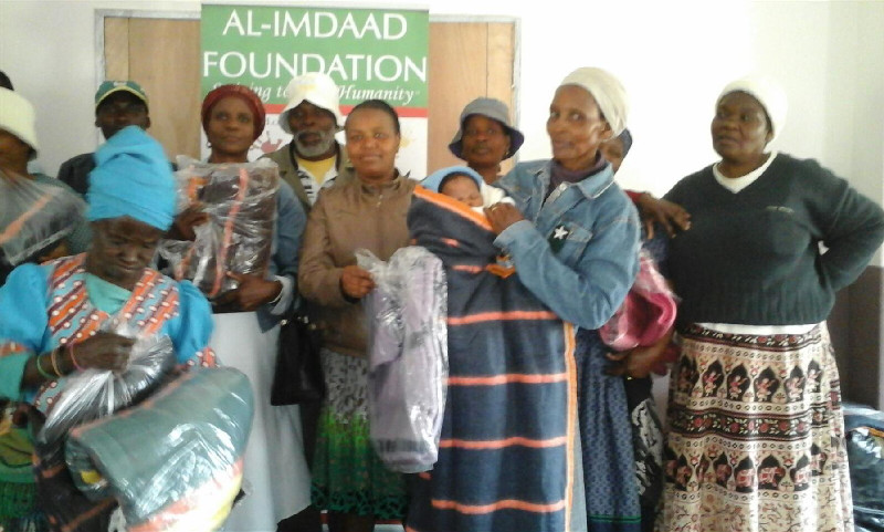 Beneficiaries of the Al-Imdaad Foundation’s distribution in Bergville on Wednesday August 19th 2015